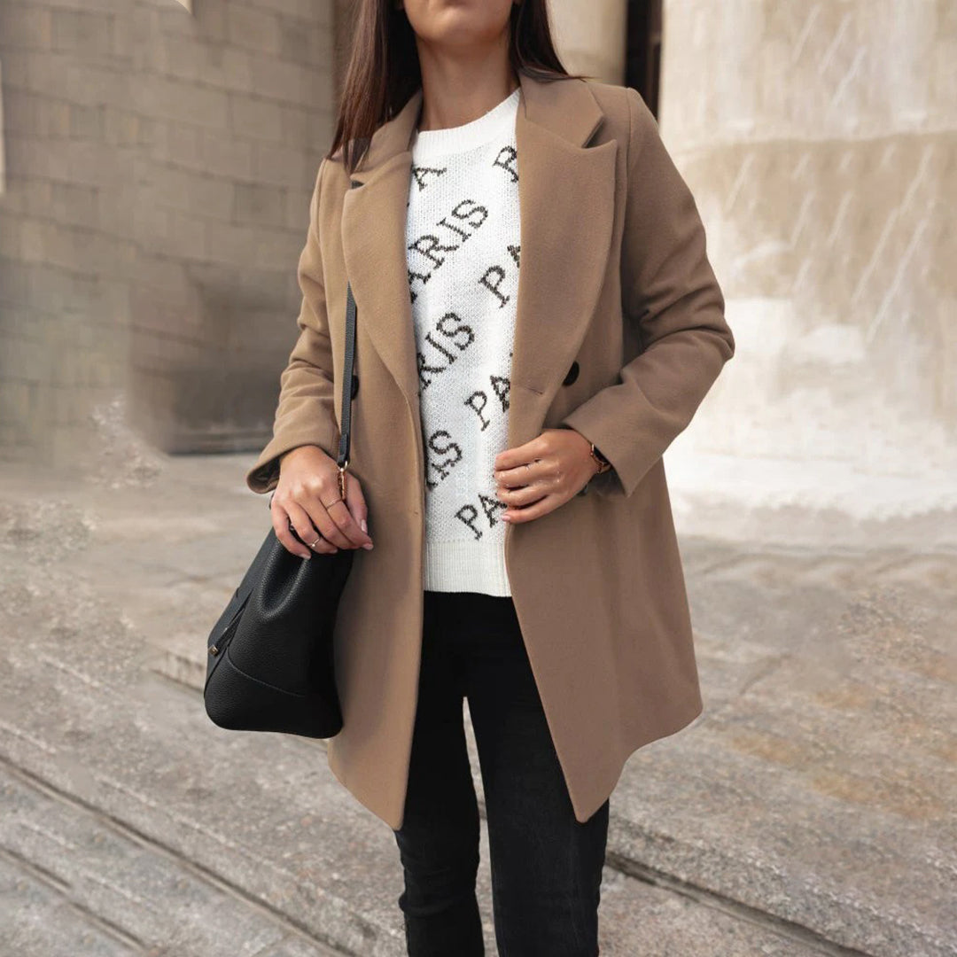 Ninette - Women's Flowing Coat with Side Pockets - photo 8