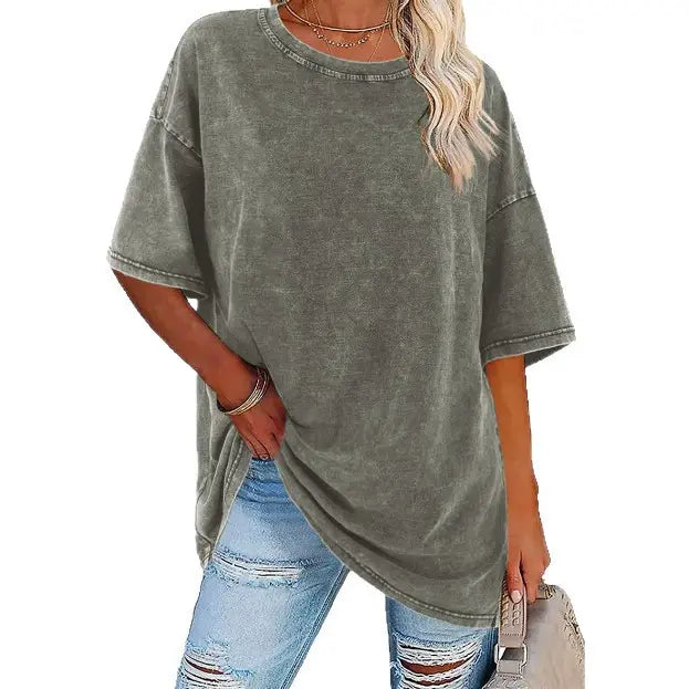 Women's Vintage T Shirt with Oversized Fit and Soft Fabric