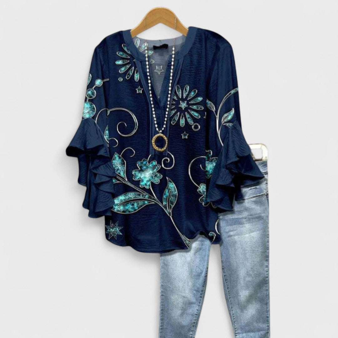 Blanche - Women's Lightweight Blouse with a Neat Finish