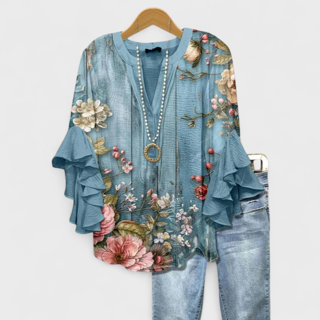 Blanche - Women's Lightweight Blouse with a Neat Finish
