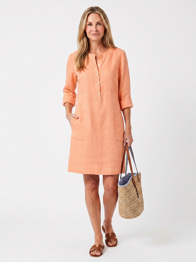 Odilia - Women's Mini Dress with Button Front - photo 3