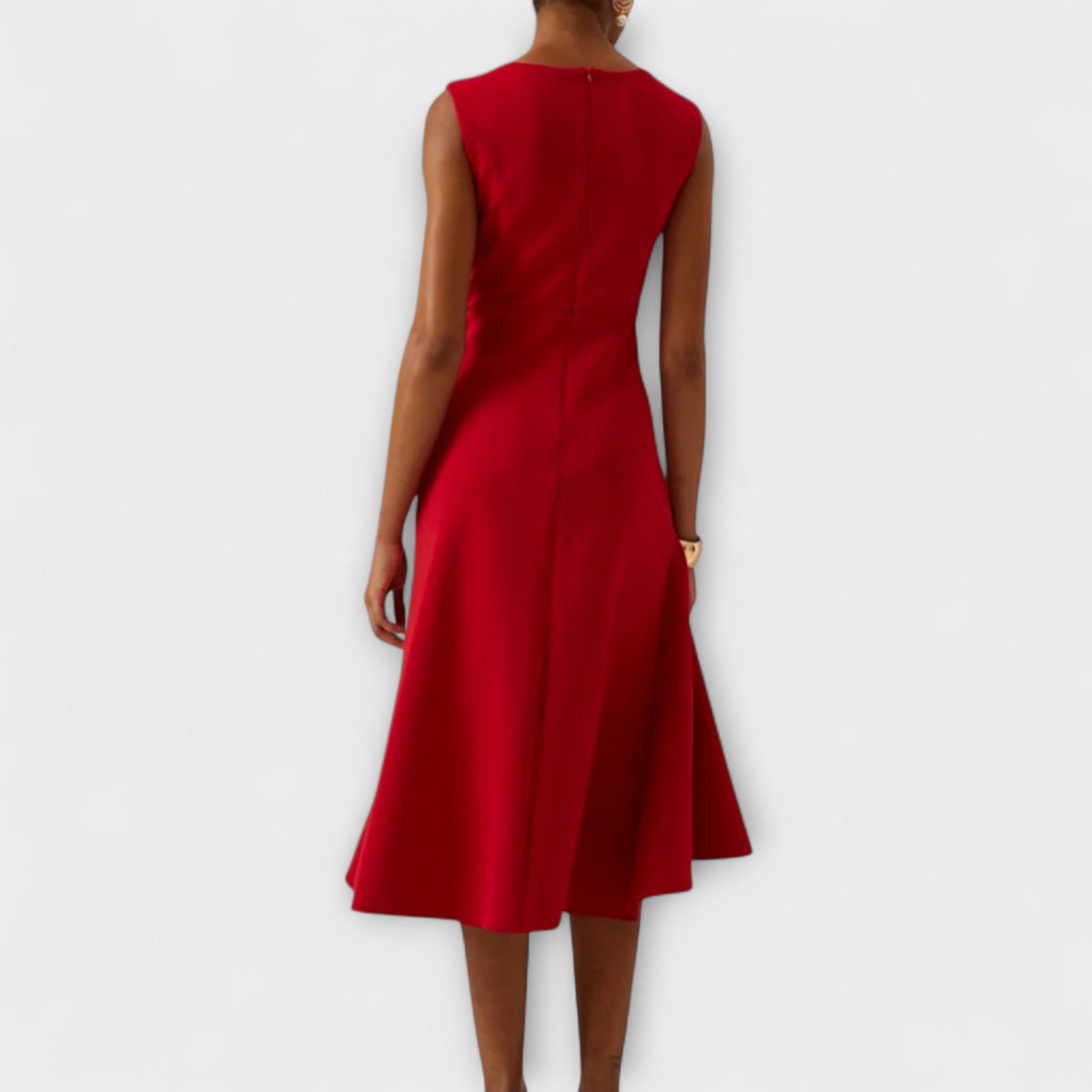 Caroline - Women's Flowing Midi Dress with No Sleeves