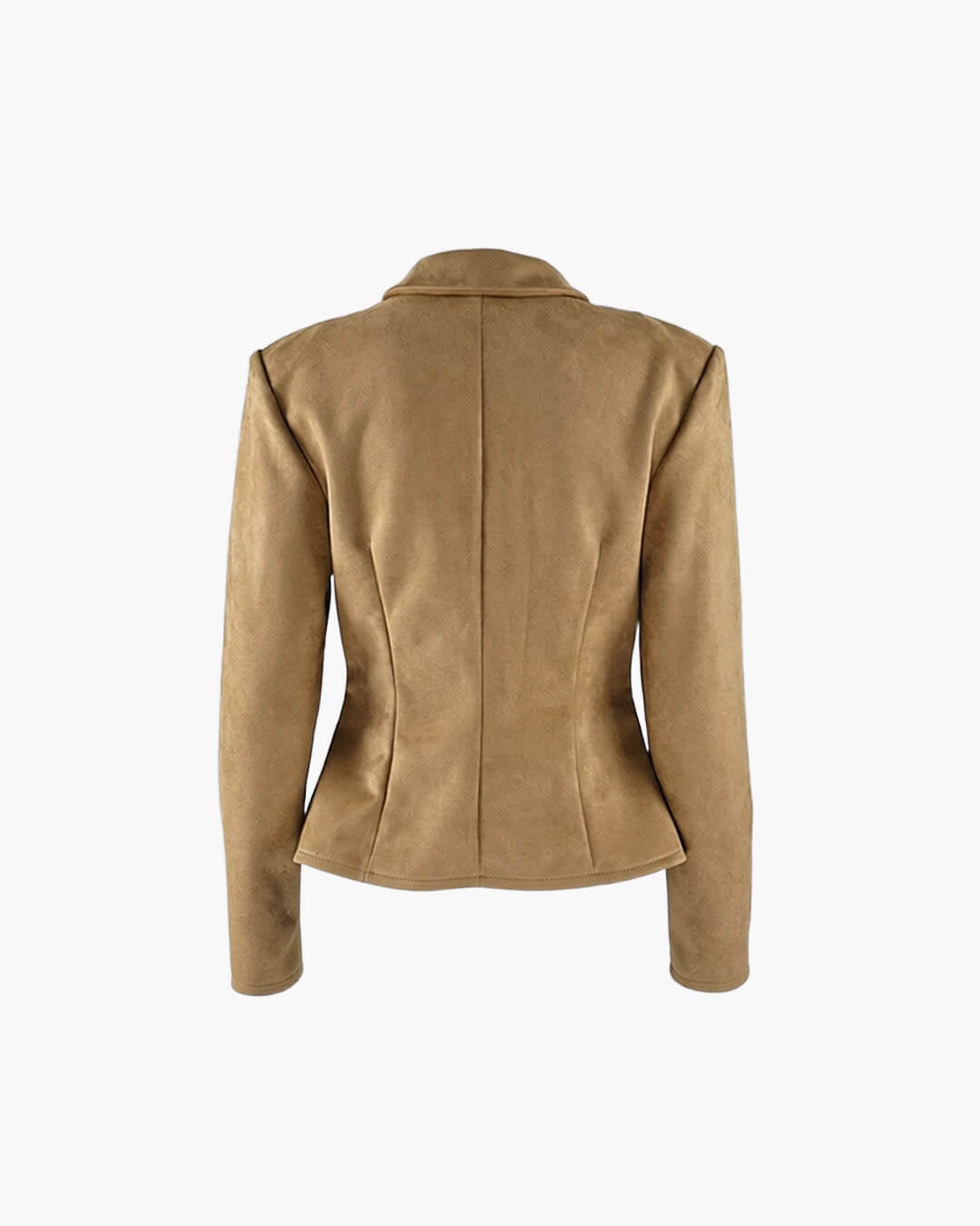 Orla - Women's Fitted Jacket with Zip Front and Wide Lapel Collar