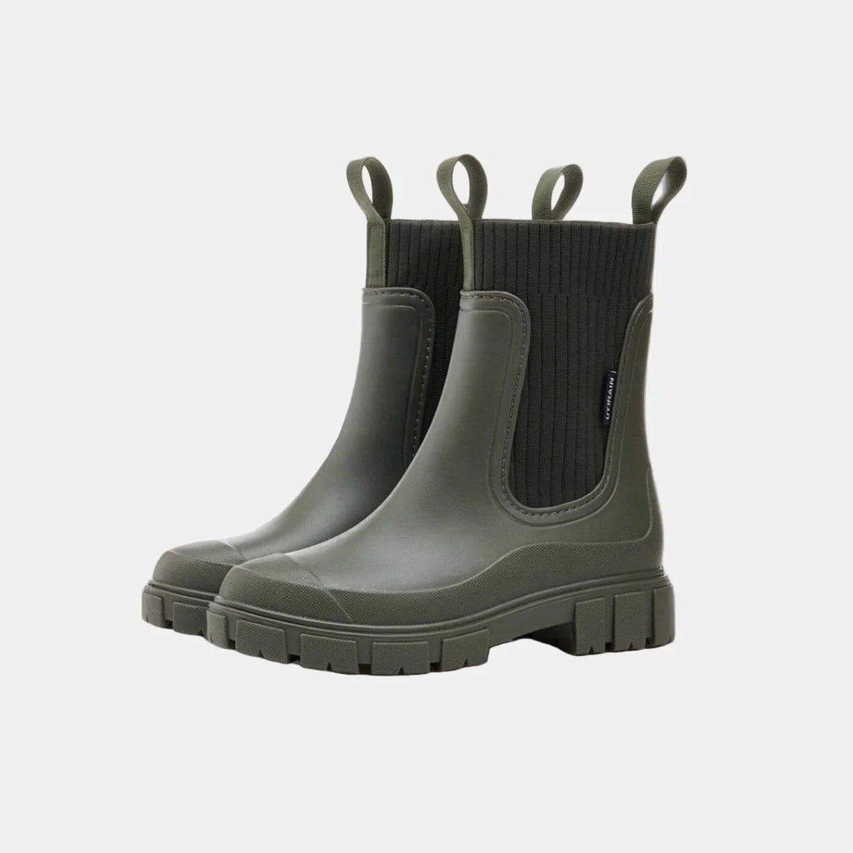 Radka - Women's Ankle Boots with Ribbed Knit Cuff