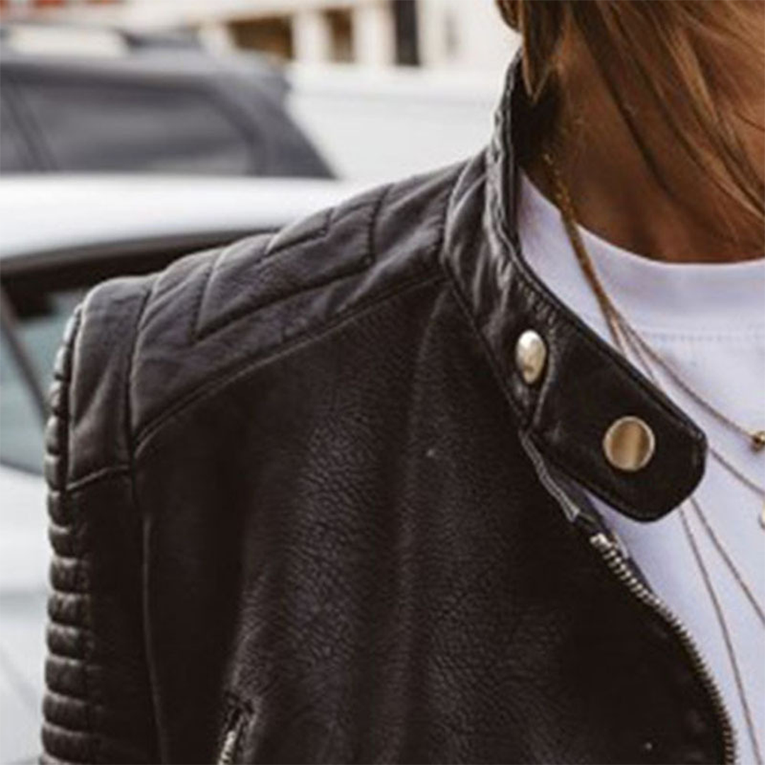 Palmyre - Women's Bomber Jacket with Zip Front and Side Pockets - photo 3