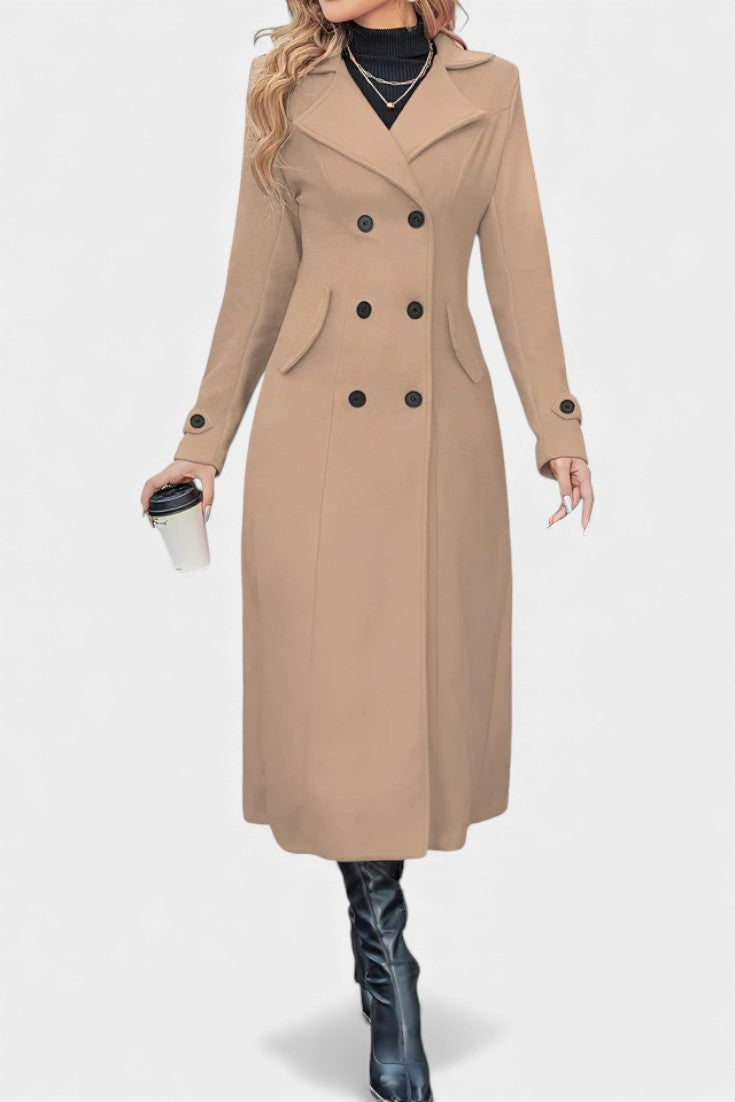 Paula - Women's Oversized Long Coat with Side Pockets – view 15
