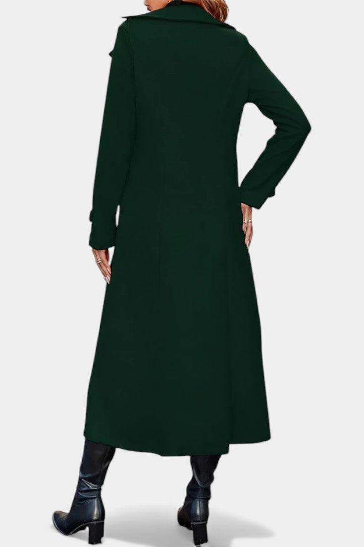 Paula - Women's Oversized Long Coat with Side Pockets – view 20
