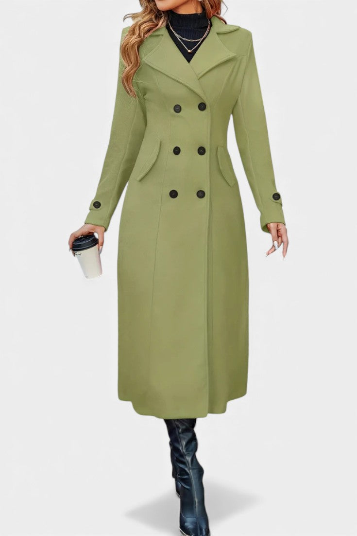 Paula - Women's Oversized Long Coat with Side Pockets – view 6