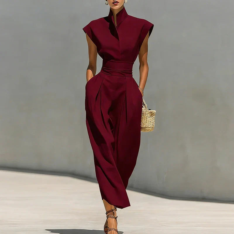 Paulette - Women's Midi Dress with Side Pockets and Roll Neck - photo 1