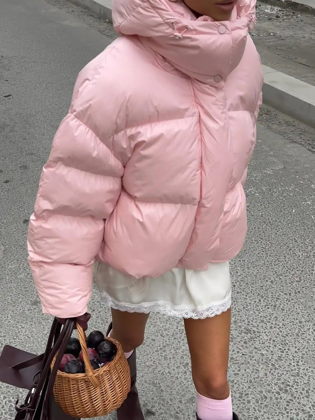 Perdita - Women's Oversized Puffer Jacket with Hood - photo 6
