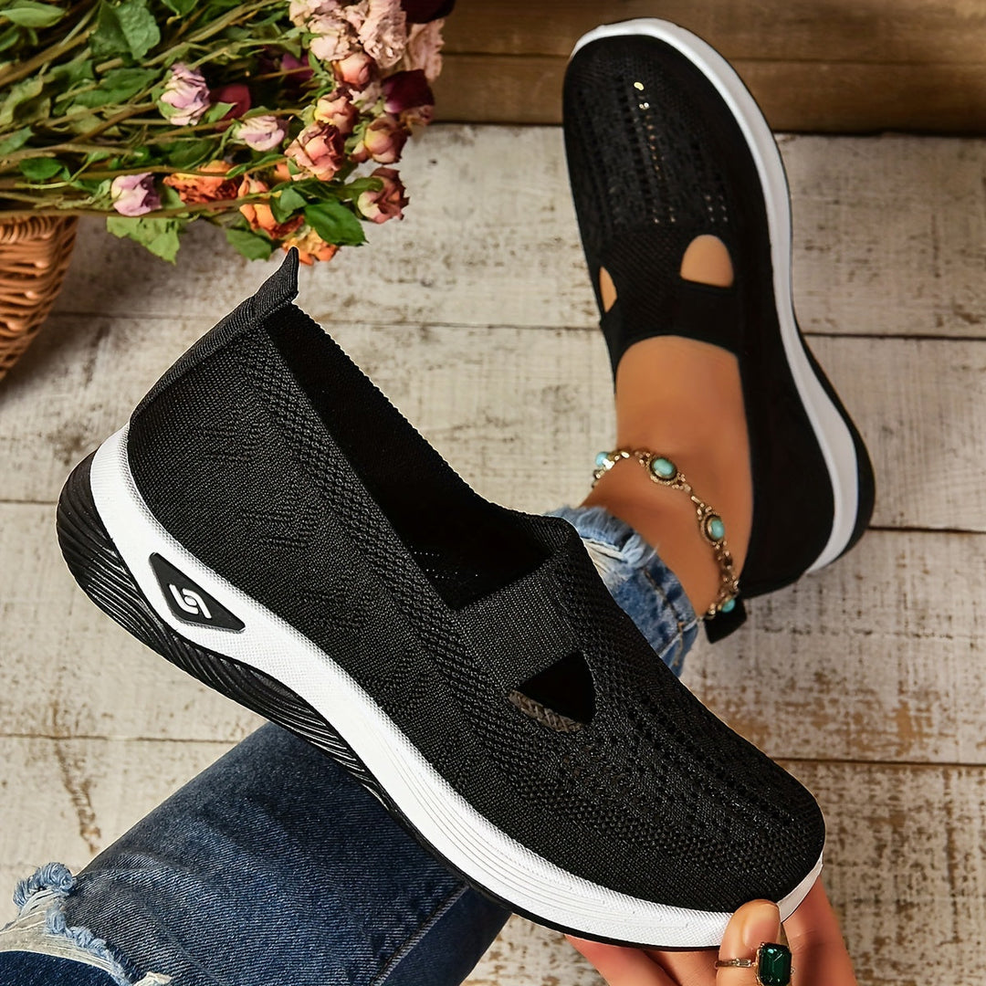 Claire - Women's Ergonomic Trainers with Lace-Up Detail