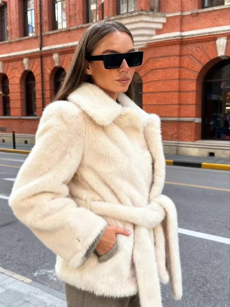 Phoebe - Women's Coat with Tie Belt - photo 3