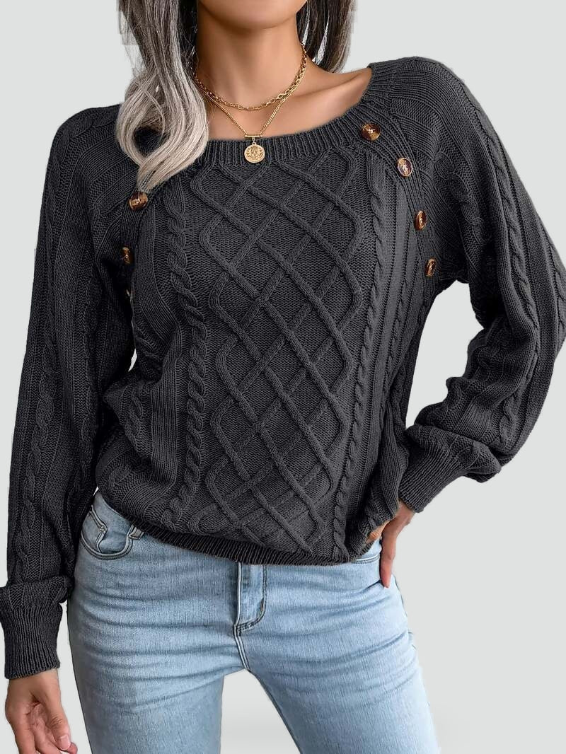 Phyllis - Women's Winter Jumper with a Knitted Finish - photo 2