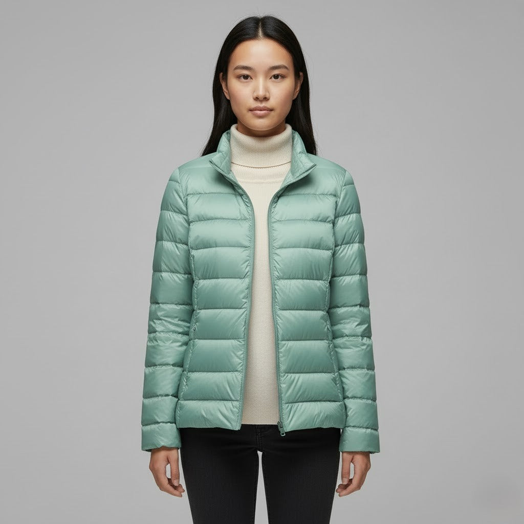 Prudence - Women's Jacket with a Hood and a Padded Finish - photo 10