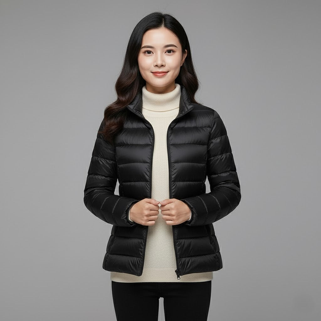 Prudence - Women's Jacket with a Hood and a Padded Finish - photo 12