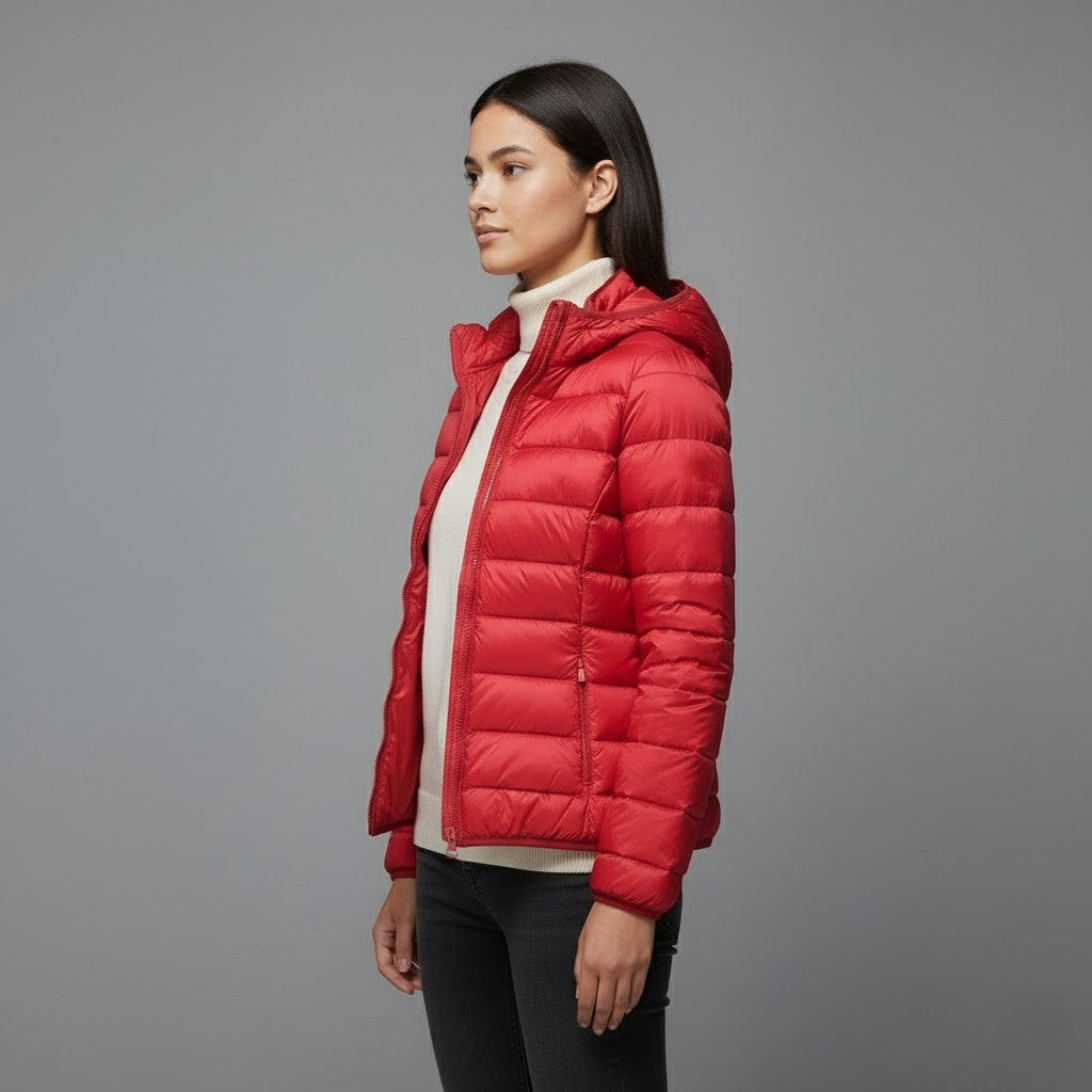 Prudence - Women's Jacket with a Hood and a Padded Finish - photo 5