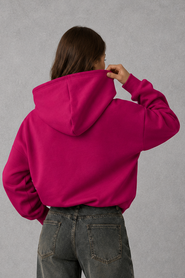 Prue - Women's Relaxed Cotton Blend Fleece Hoodie - photo 4