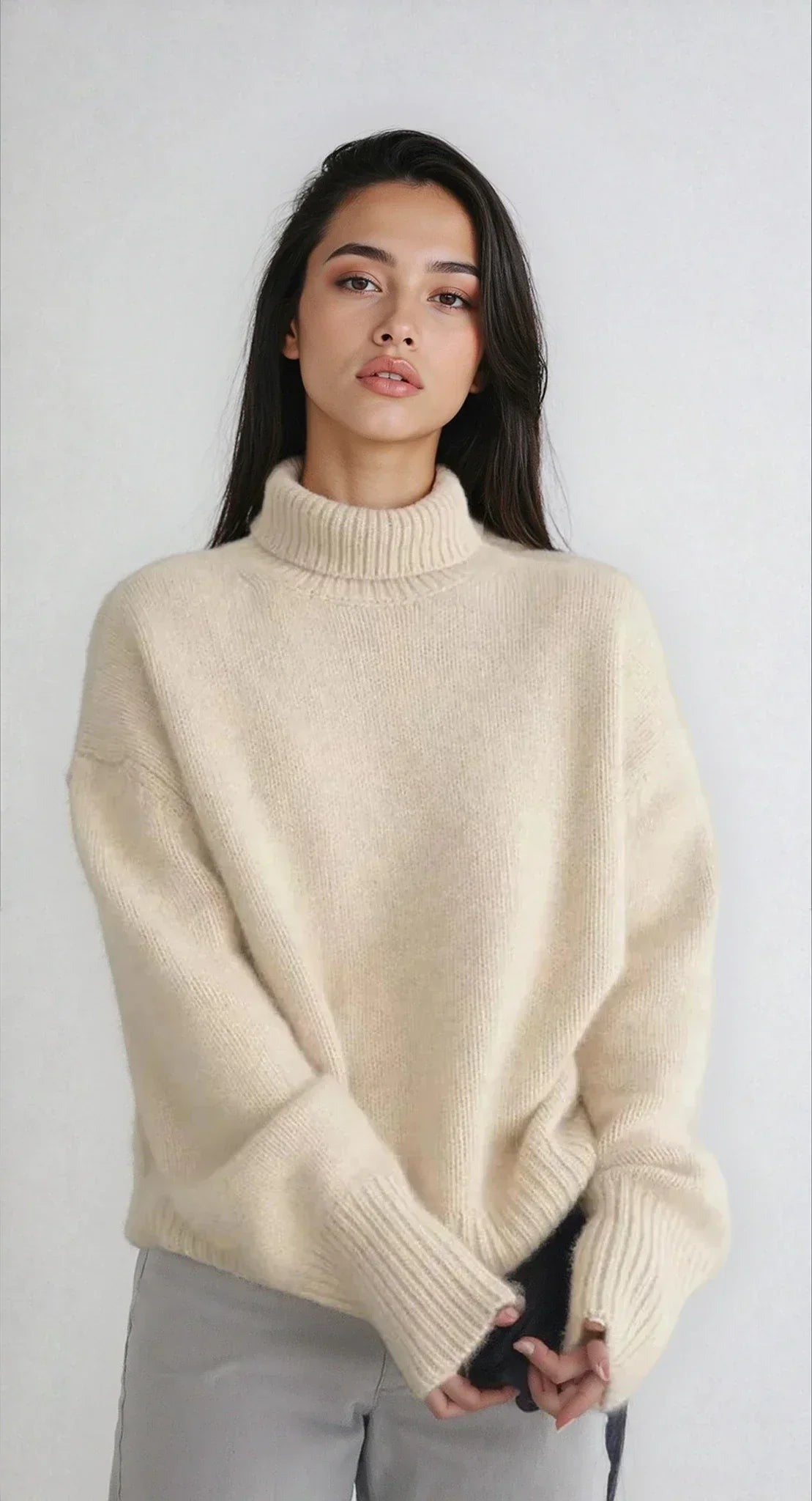 Lauren - Women's soft and comfortable turtleneck sweater - photo 4