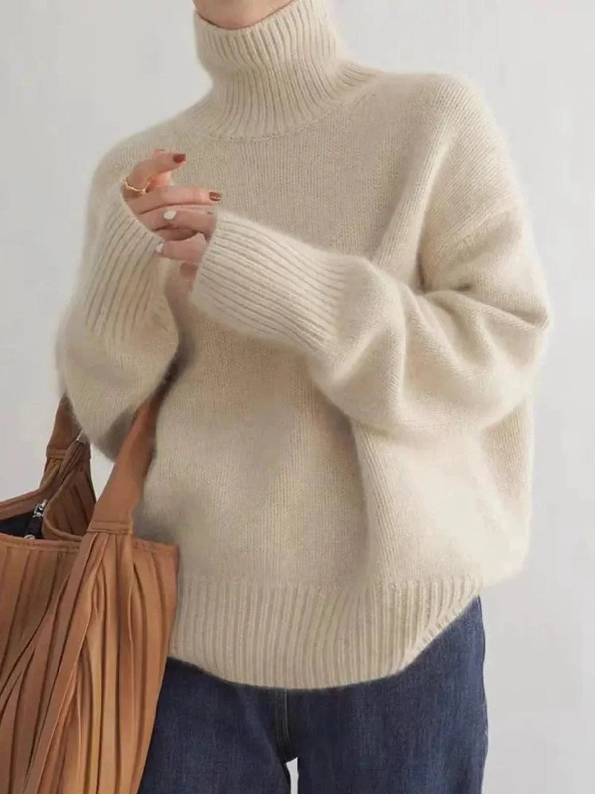 Lauren - Women's soft and comfortable turtleneck sweater - photo 1