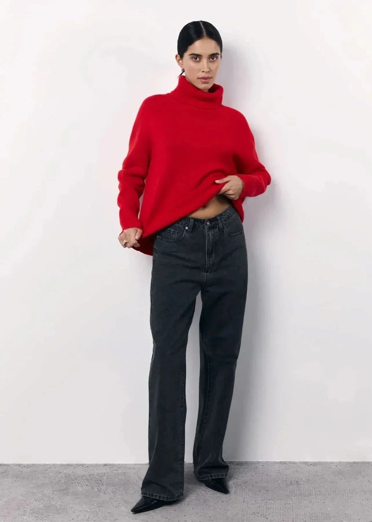 Talitha - Women's Oversized Jumper with Turtleneck