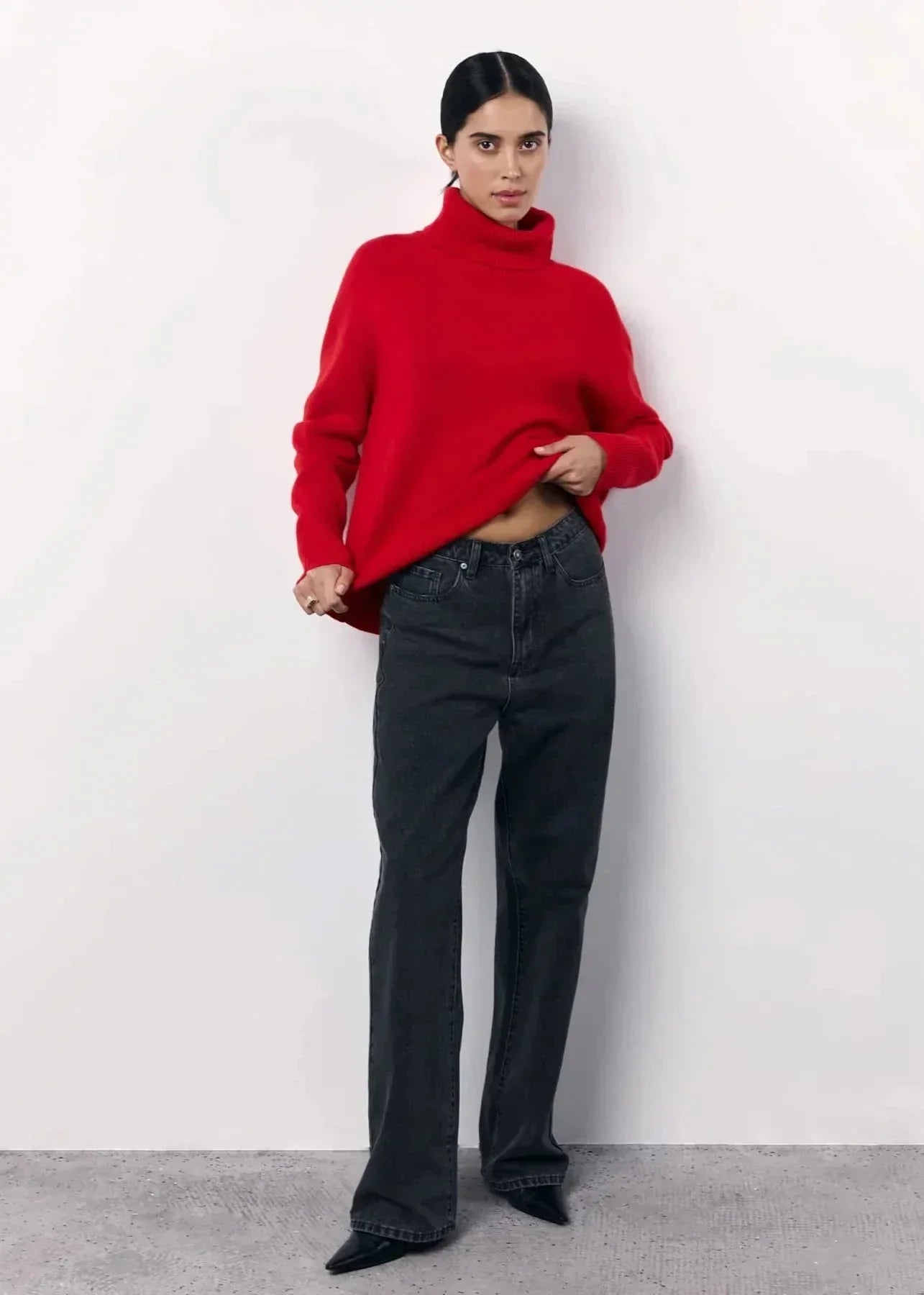 Talitha - Women's Oversized Jumper with Turtleneck