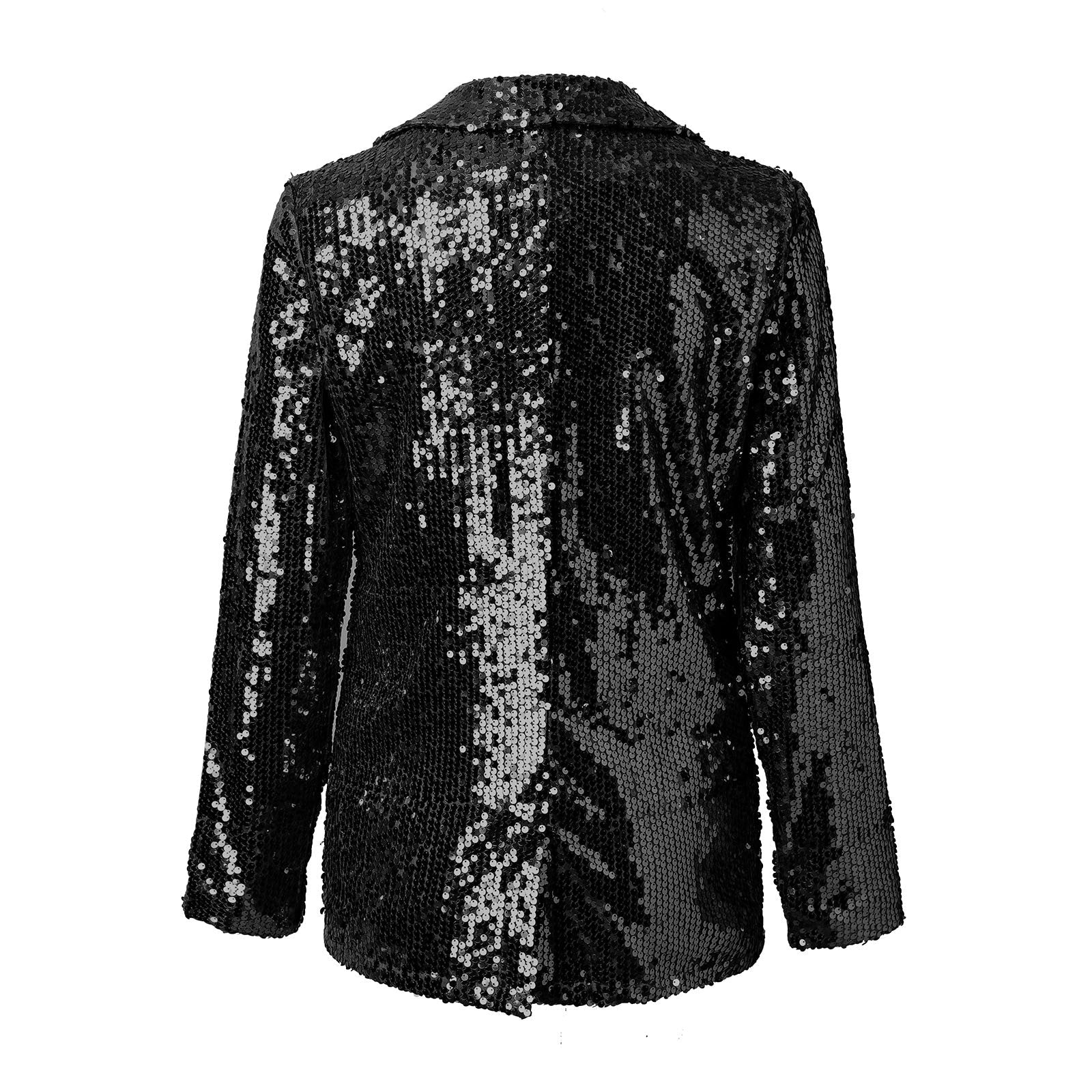 Women's Sequin Blazer with Open Front Design - photo 2