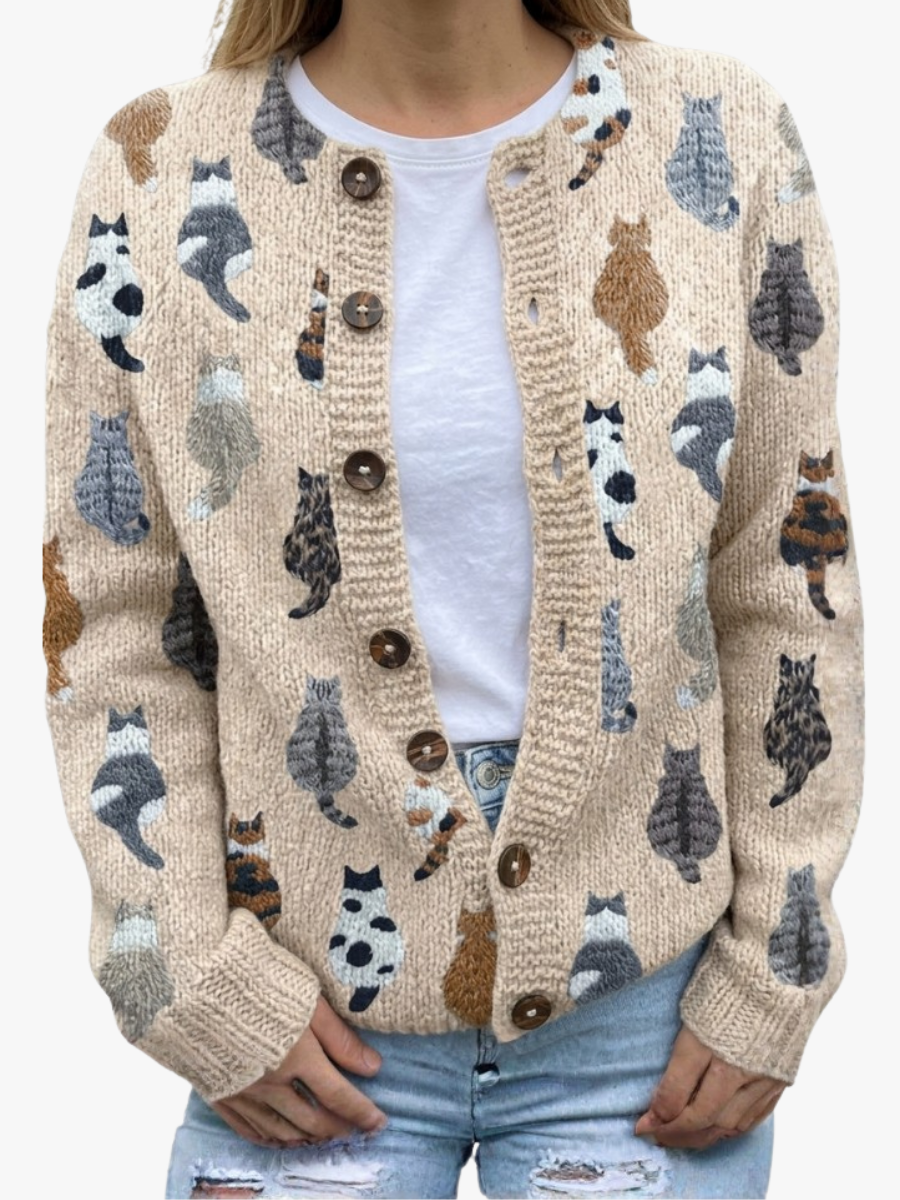 Rachelle - Women's Cardigan with Button Front - photo 2