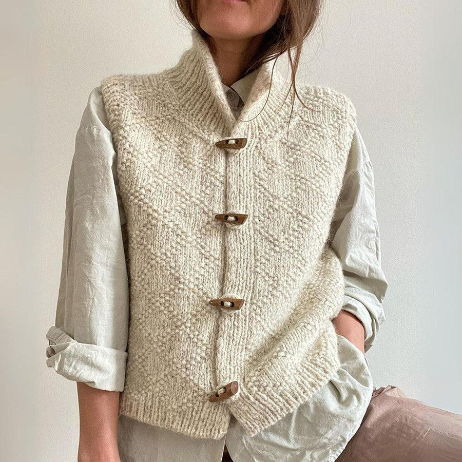Raphaelle - Women's Gilet with Button Front and Roll Neck - photo 1