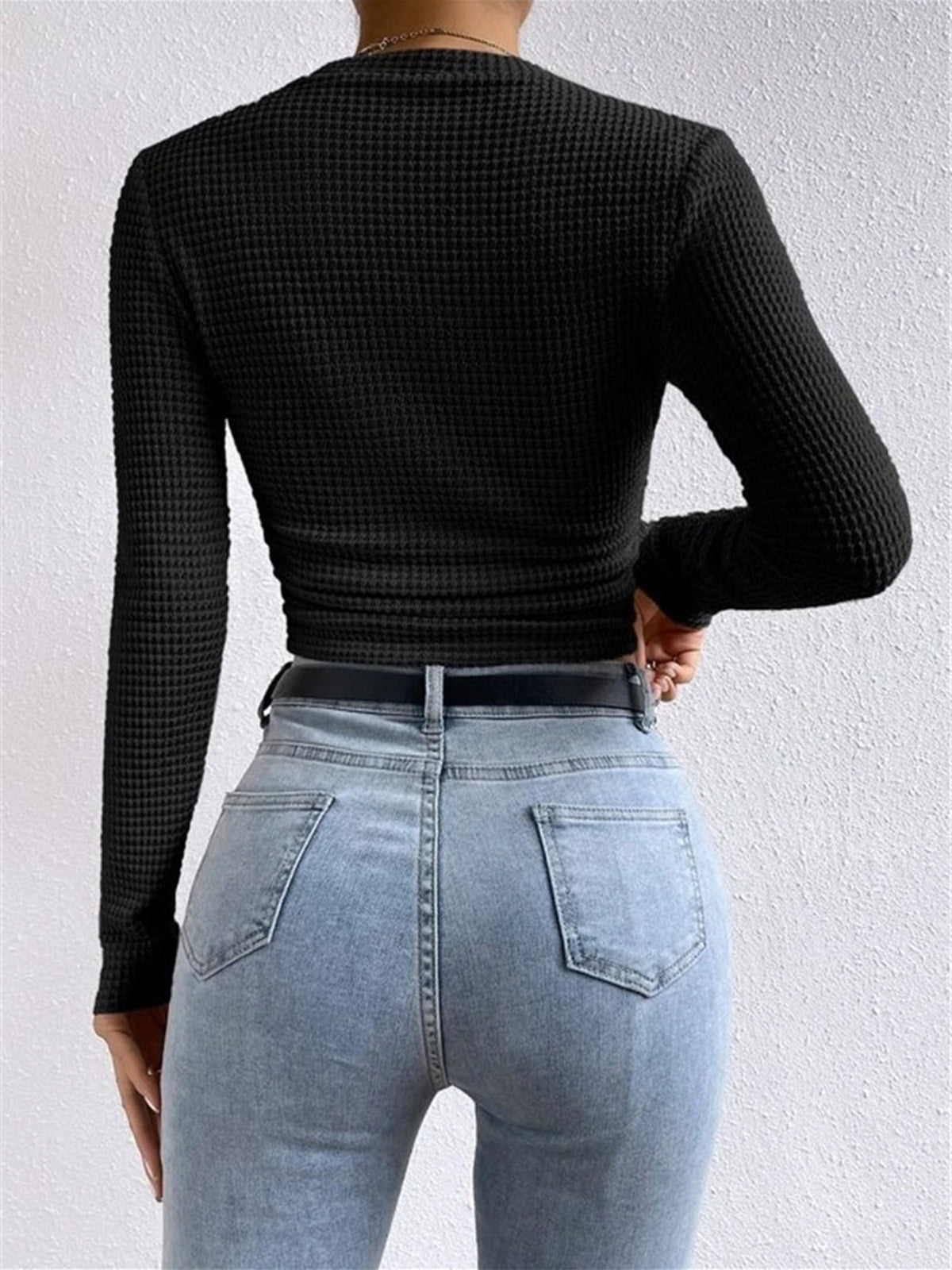 Reine - Women's Knitted Jumper with Long Sleeves - photo 11