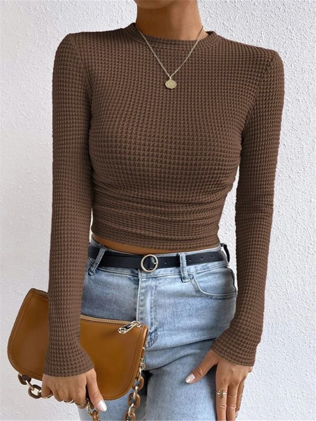 Reine - Women's Knitted Jumper with Long Sleeves - photo 3