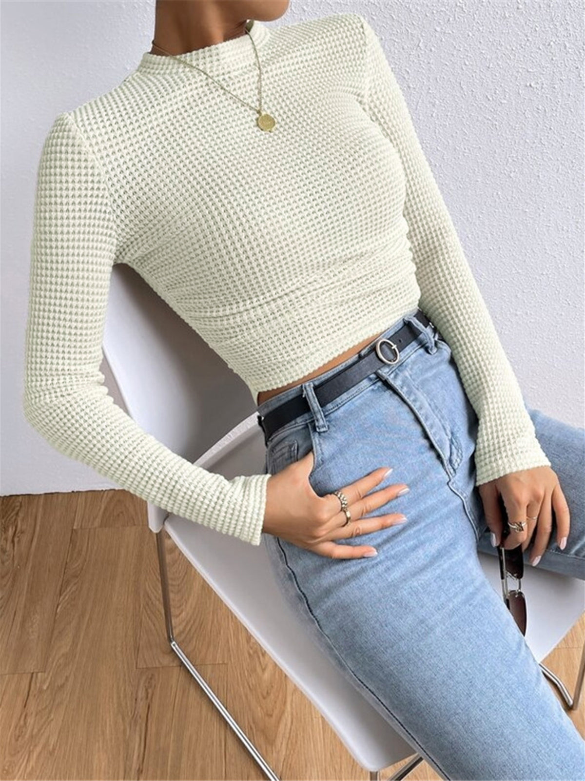 Reine - Women's Knitted Jumper with Long Sleeves - photo 6