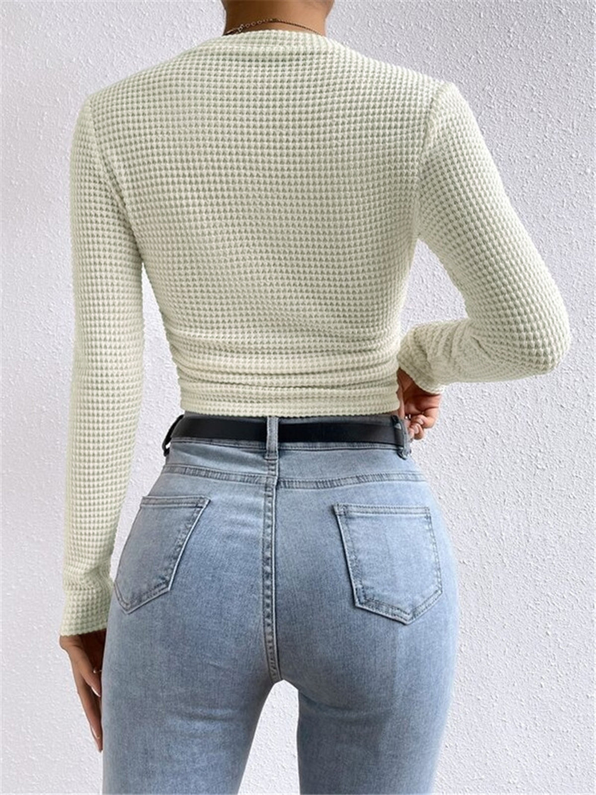 Reine - Women's Knitted Jumper with Long Sleeves - photo 7