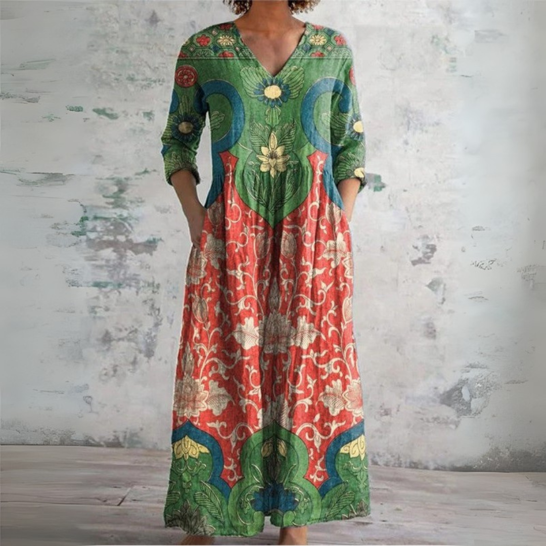 Rhiannon - Women's Maxi Dress with Floral Print - photo 1