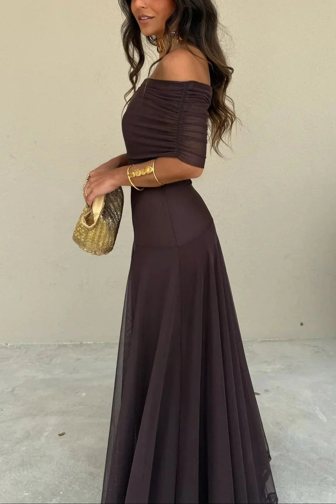Pleated one-Shoulder summer Maxi dress for women - photo 5