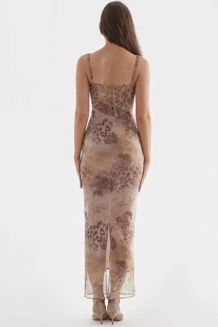 Women's Evening Floral Maxi Dress with Sweetheart Neckline - photo 17