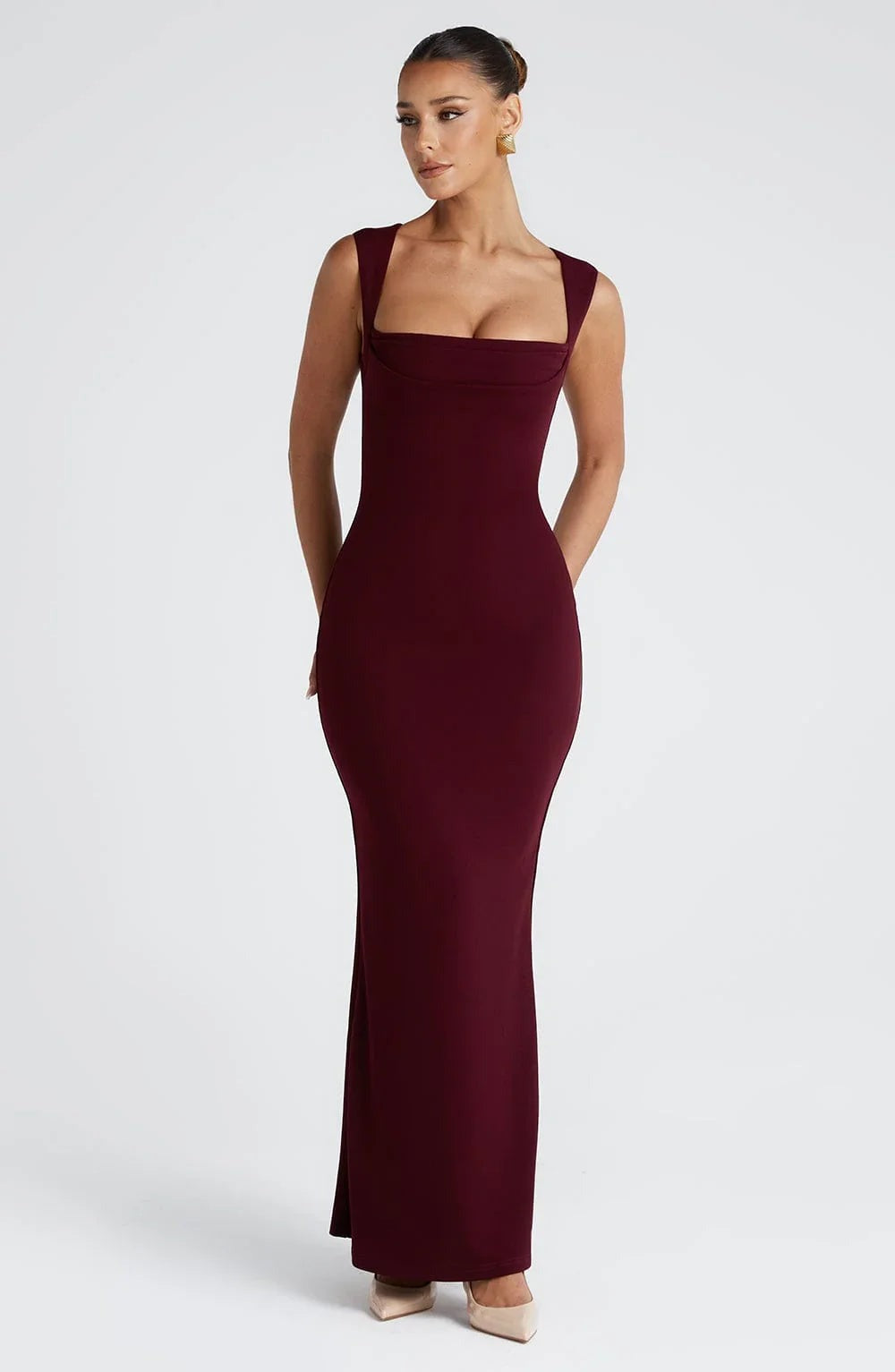 Marian - Women's Sleeveless Maxi Dress with Square Neck - photo 7