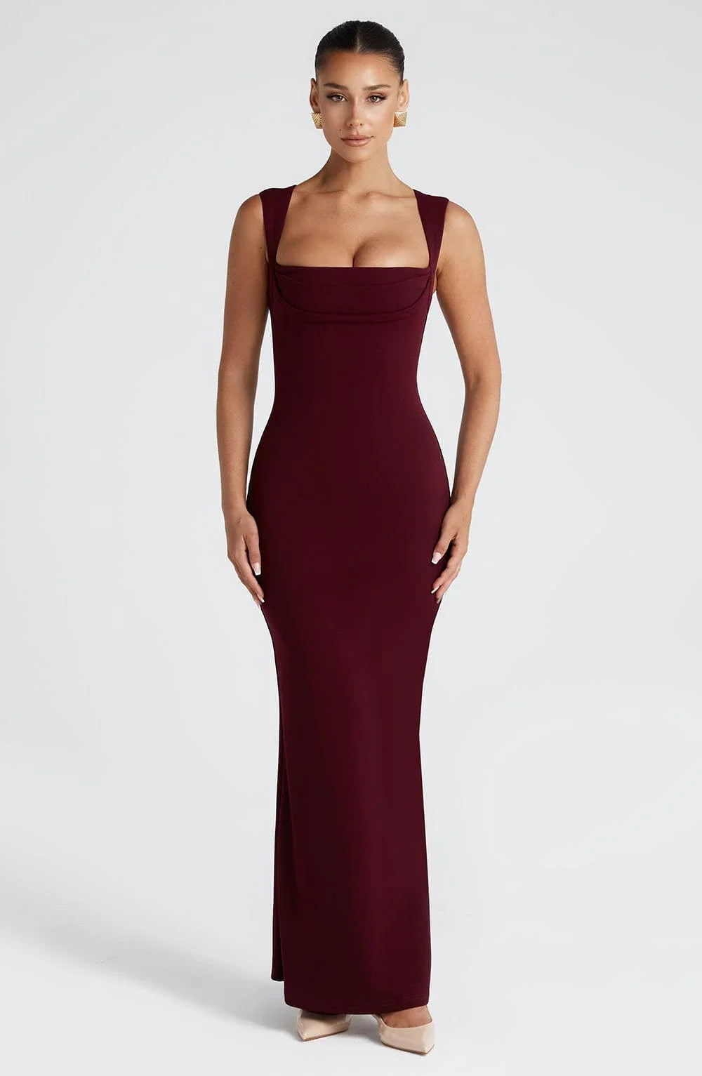 Marian - Women's Sleeveless Maxi Dress with Square Neck - photo 4