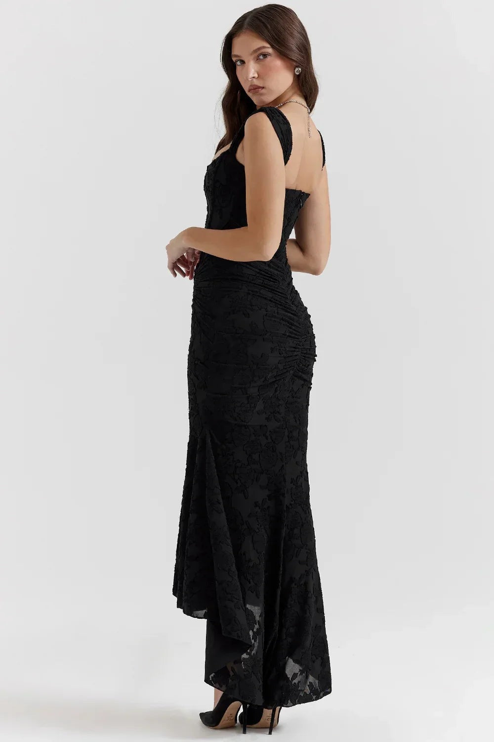 Aaliyah - Women's midi dress with floral pattern and wide straps - photo 18