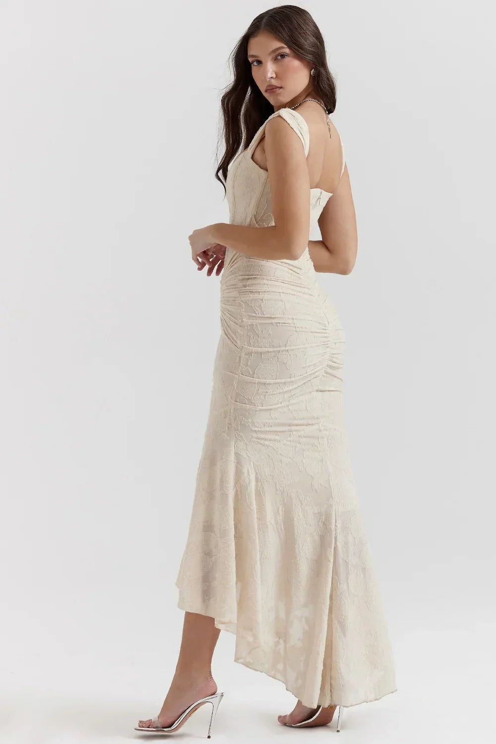 Aaliyah - Women's midi dress with floral pattern and wide straps - photo 24