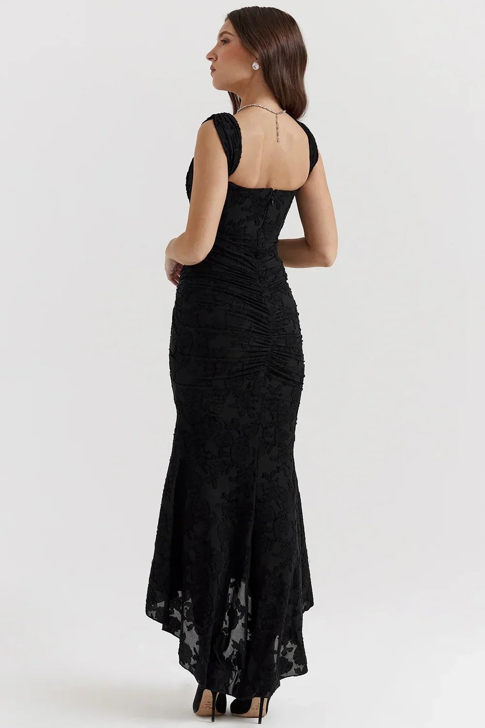 Aaliyah - Women's midi dress with floral pattern and wide straps - photo 17
