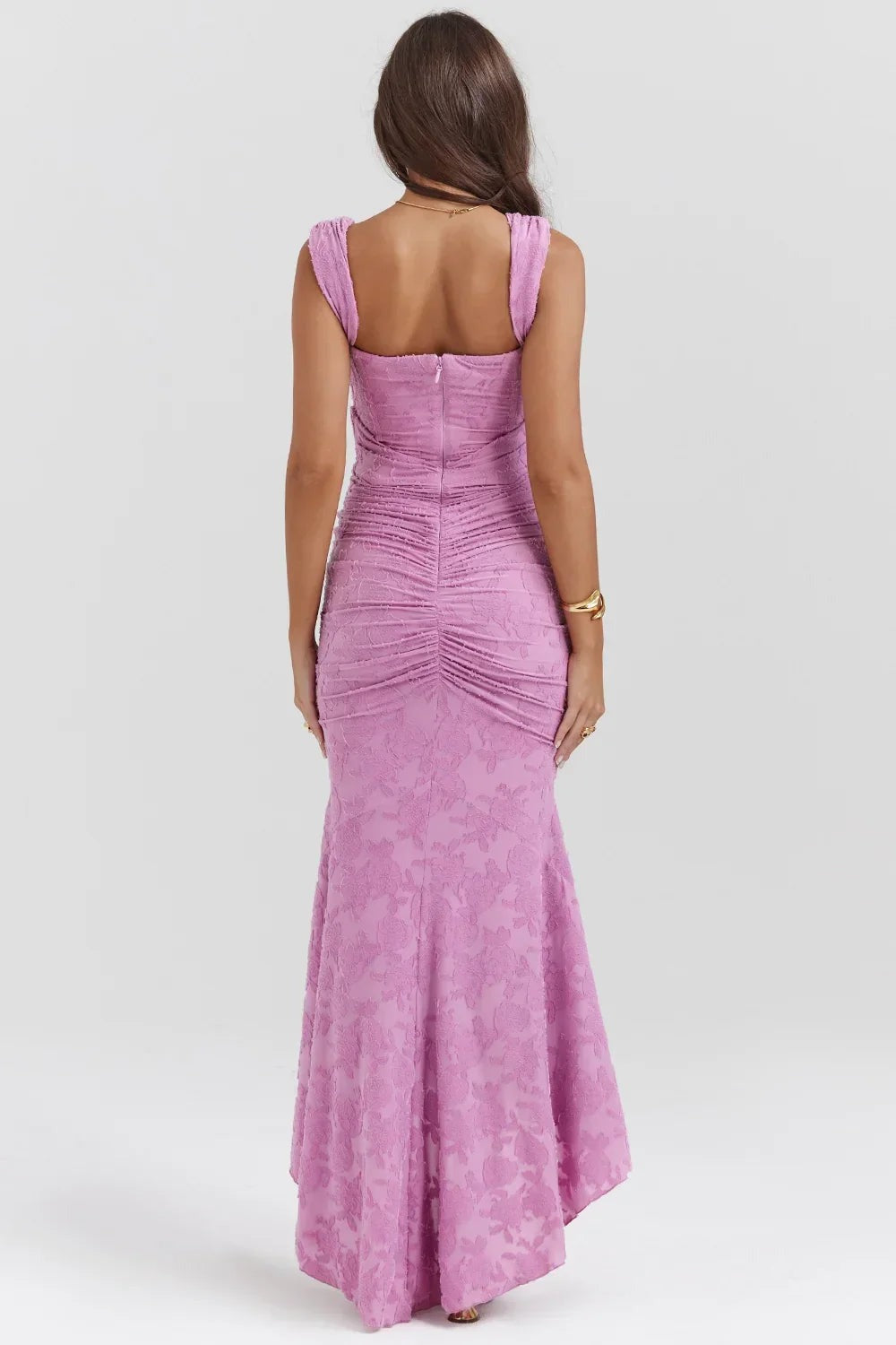 Aaliyah - Women's midi dress with floral pattern and wide straps - photo 30