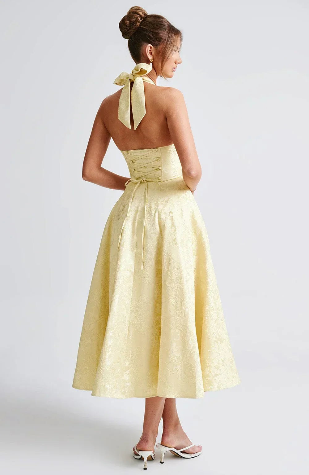 Blair - Women's midi dress with open back and flared skirt - photo 8