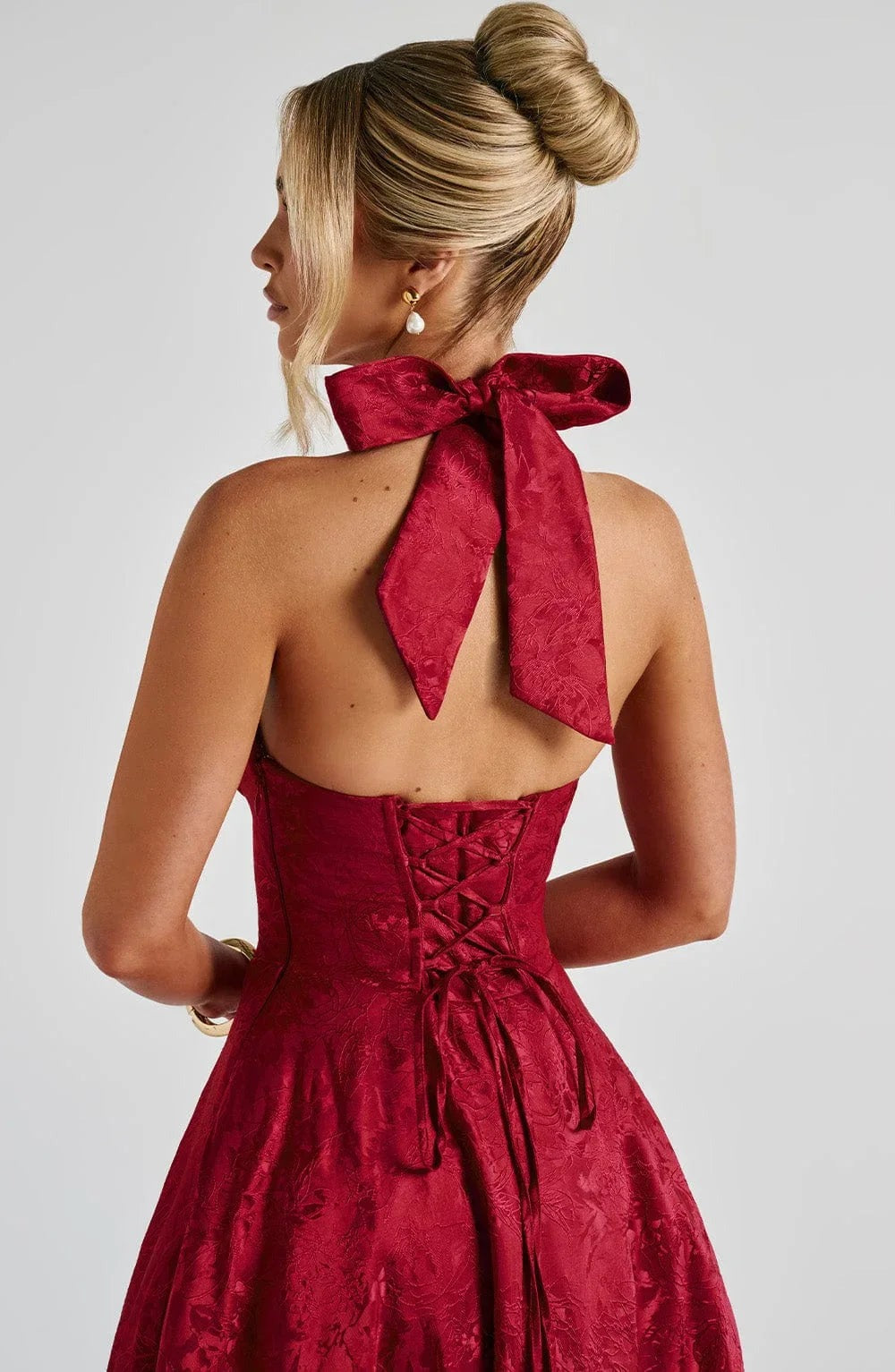 Blair - Women's midi dress with open back and flared skirt - photo 14