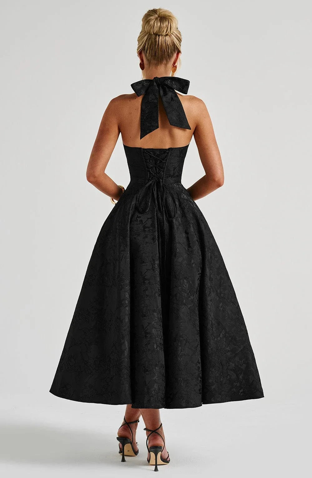 Blair - Women's midi dress with open back and flared skirt - photo 20