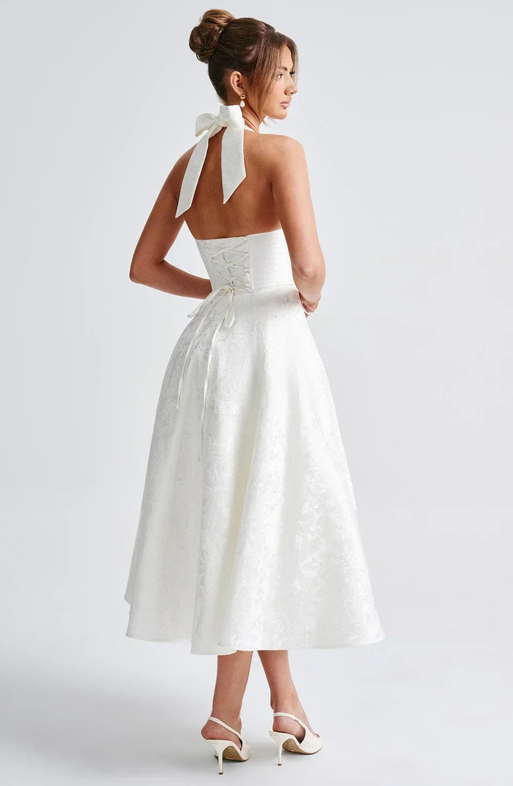 Blair - Women's midi dress with open back and flared skirt - photo 17