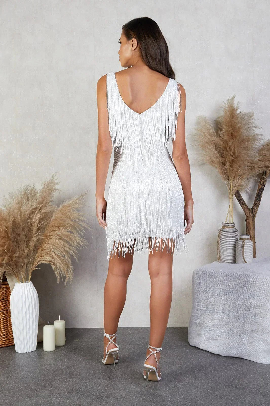 Fringe sequin Mini dress for women - photo 9