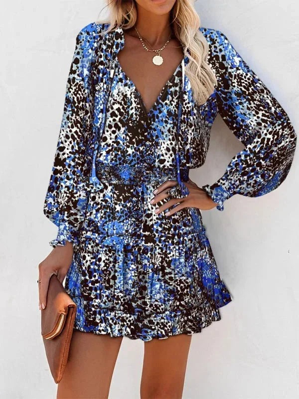Kaia - Short women's dress with ruffles and various prints - photo 2