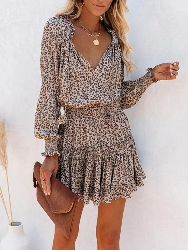 Kaia - Short women's dress with ruffles and various prints - photo 6