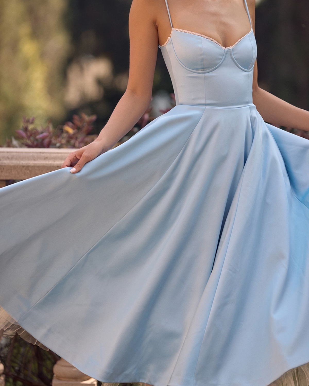 Robina - Women's Bustier Midi Dress with Full Skirt - photo 12