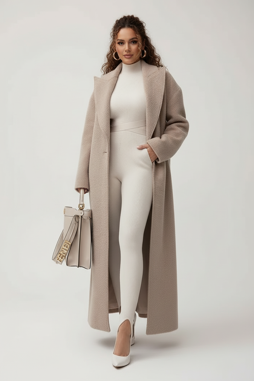 Rochelle - Women's Relaxed Coat with Button Front and Side Pockets - photo 1